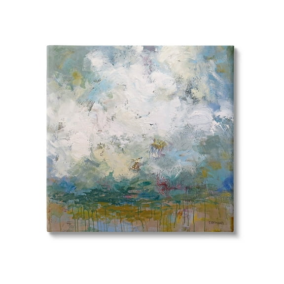 Stupell Industries Brushed Clouds Abstract Painting Painting Gallery Wrapped Canvas Print Wall Art, Design by Claire Cormany