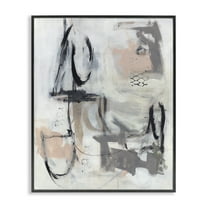 Stupell Industries Brushed Collage Abstract Abstract Painting Black Framed Art Print Wall Art, 11 x 14