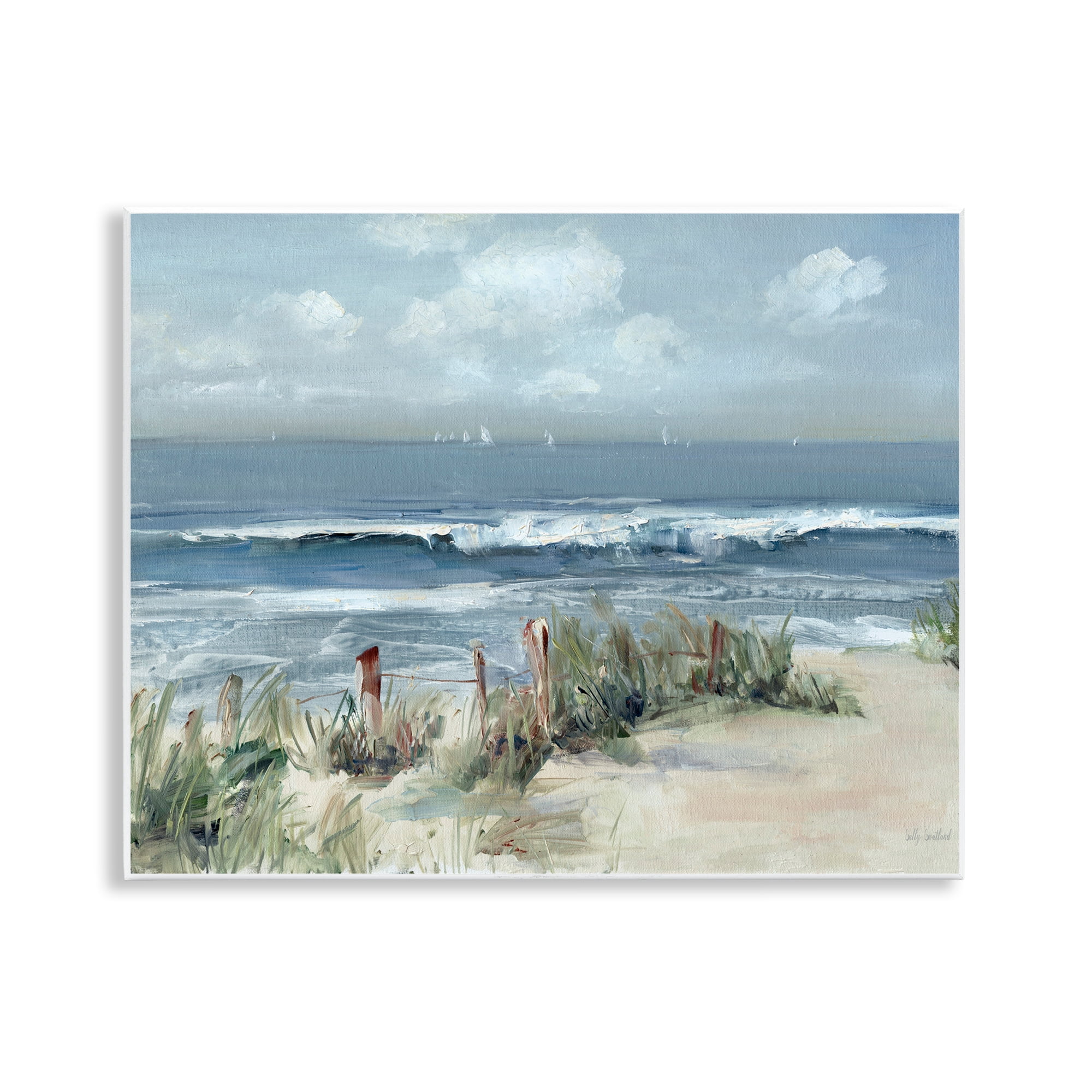 Stupell Industries Brushed Expression of Coast Wall Plaque Art, design by Sally Swatland