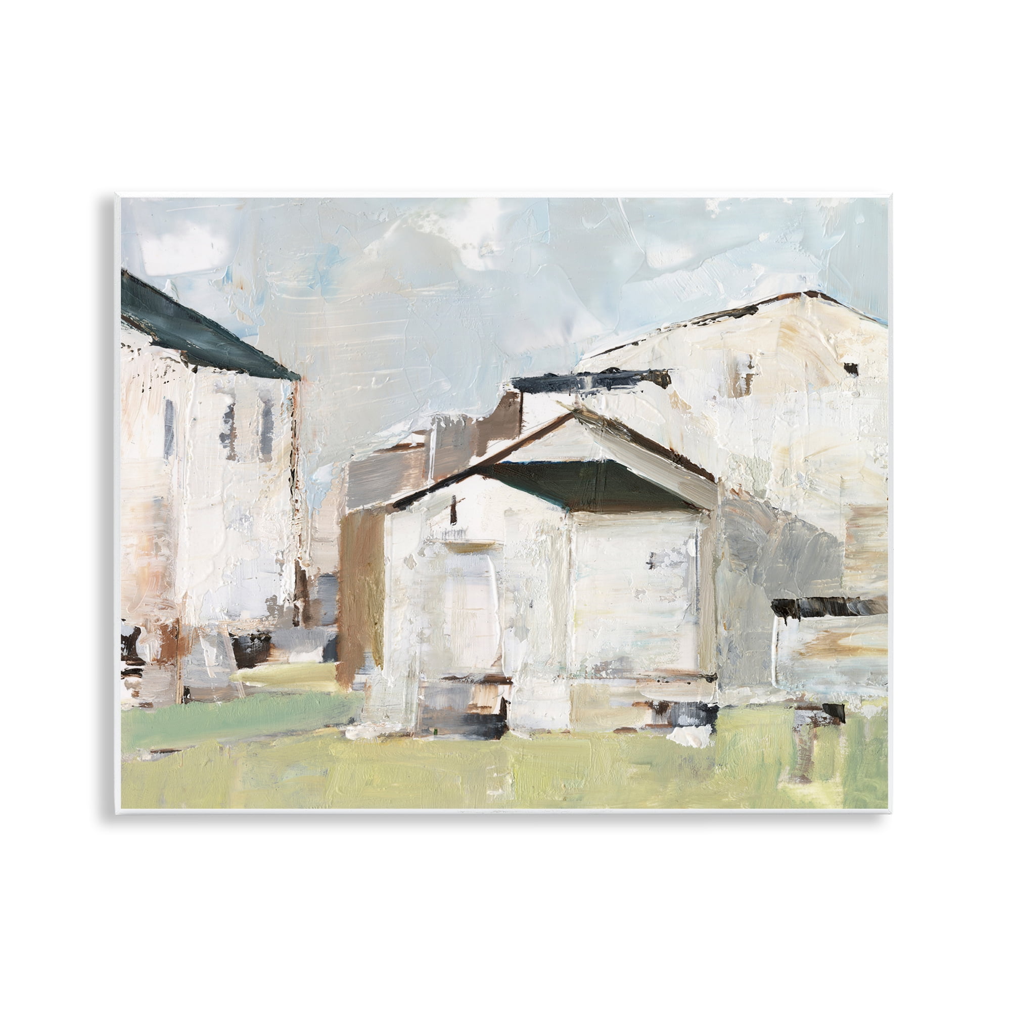 Stupell Industries Brushed Farm Houses Scenic & Cityscapes Painting Unframed Art Print Wall Art, 14 x 11