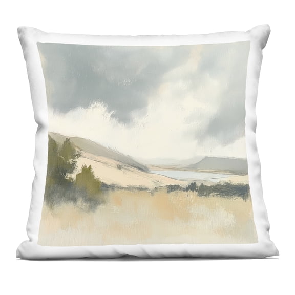 Stupell Industries Brushed Landscape with Clouds Decorative Printed Throw Pillow design by Mona Grace, 18 x 7 x 18