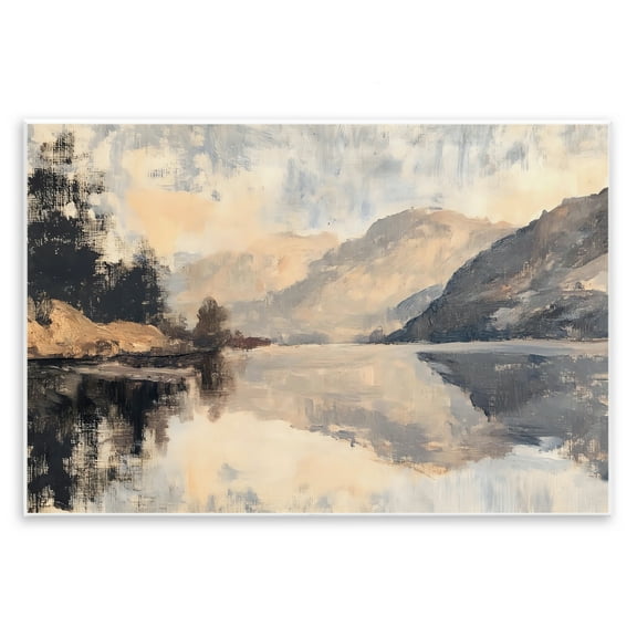 Stupell Industries Brushed Mountain Reflection Wall Plaque Art design by LSR Creative Studio, 10 x 15