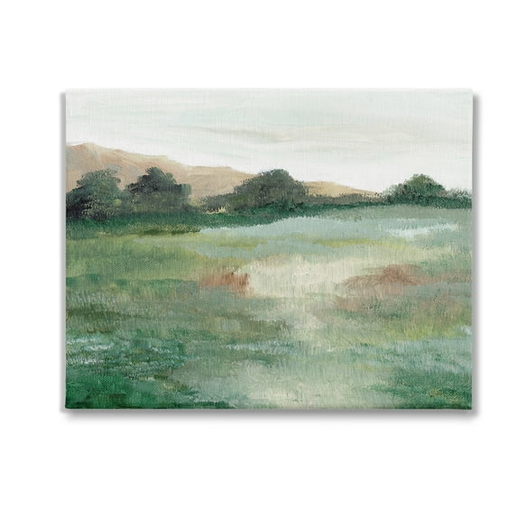 Stupell Industries Brushed Mountain Valley Landscape Painting Gallery Wrapped Canvas Art Print Wall Art, 30 x 24