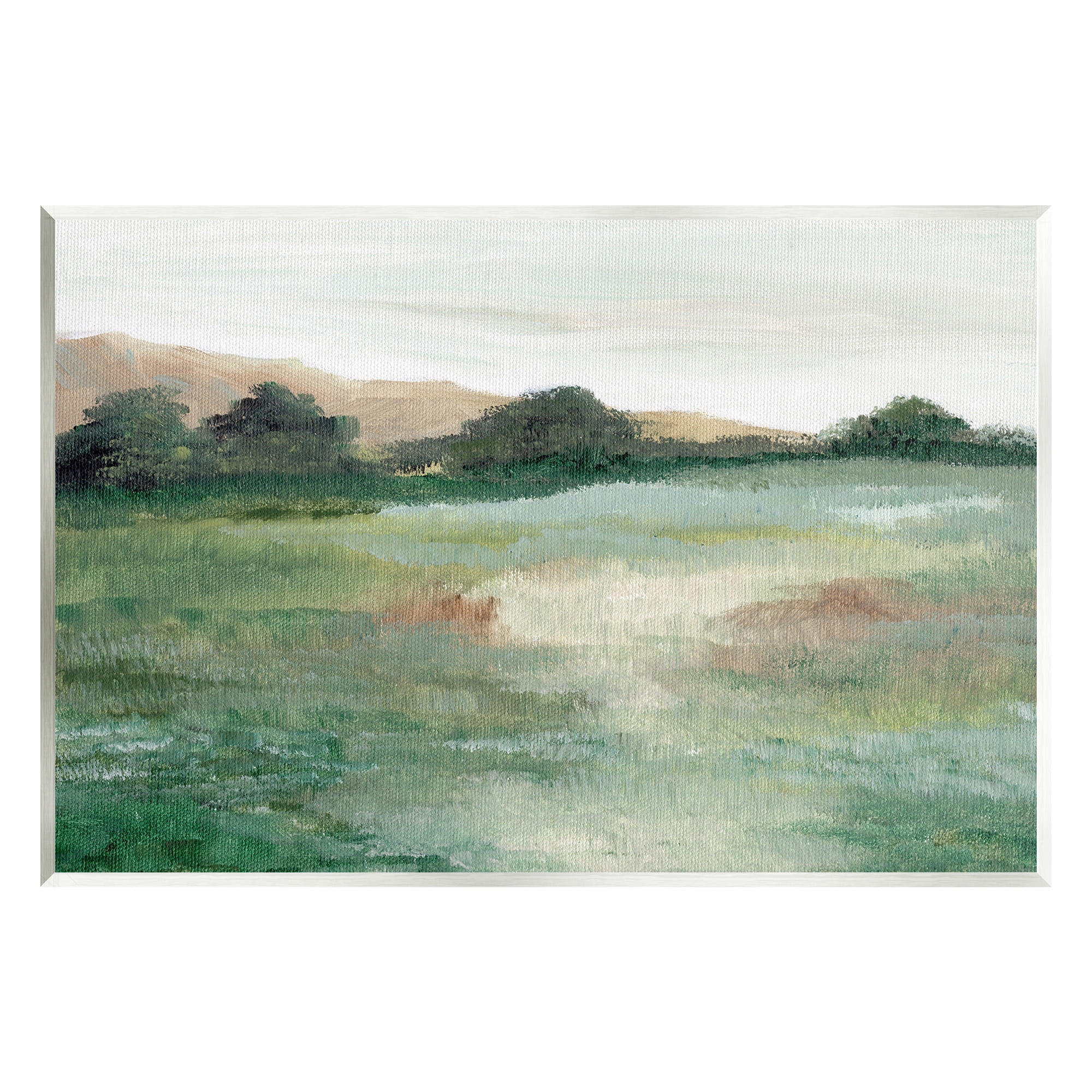 Stupell Industries Brushed Mountain Valley Landscape Painting Unframed Art Print Wall Art, 19 x 13