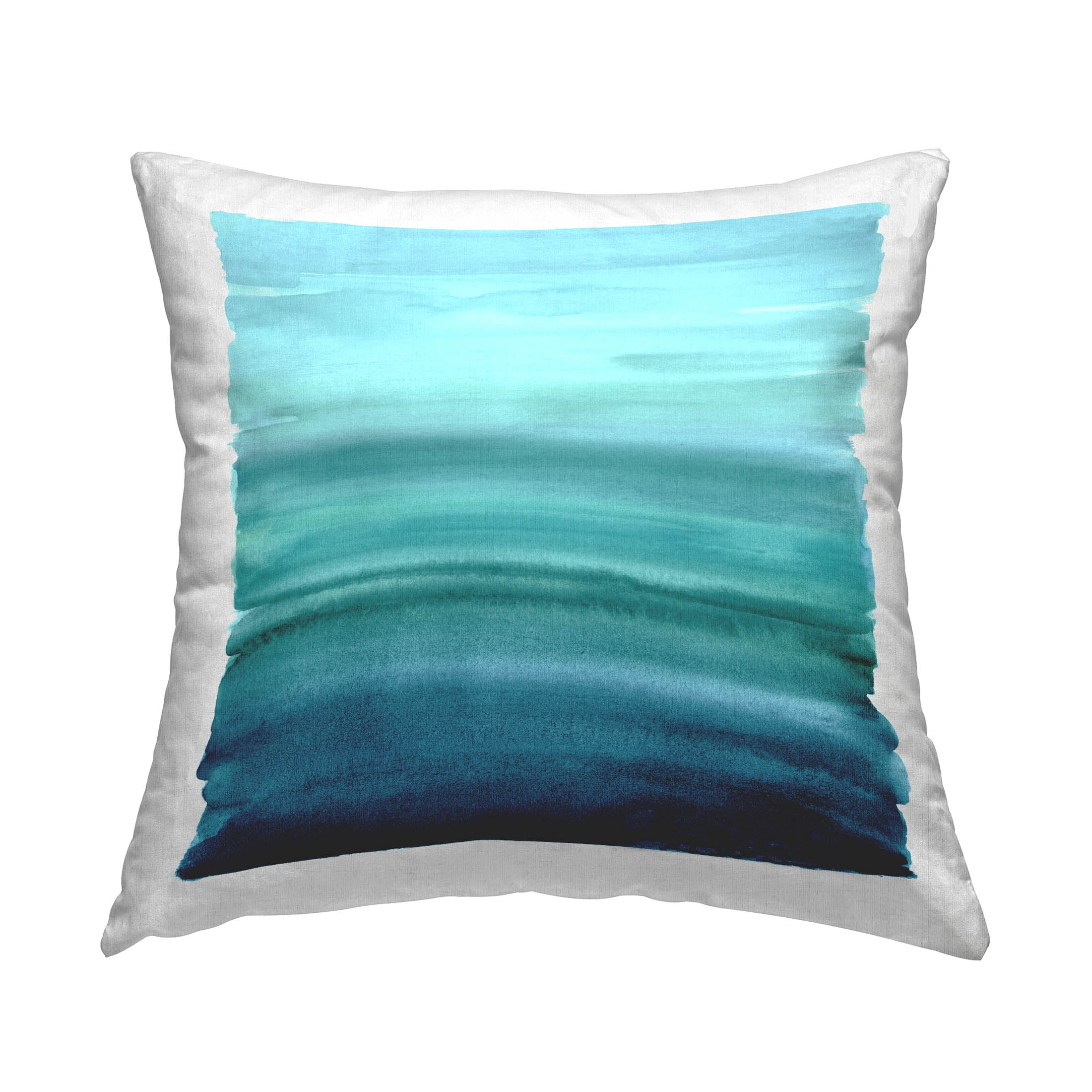 Stupell Industries Brushed Turquoise Gradient Printed Throw Pillow Design by Allie Corbin