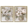thumbnail image 1 of Stupell Industries French Country Brushed White & Beige Roses Gold 2pc Floating Frame Art Set, 25 x 31 each, by Nan, 1 of 7