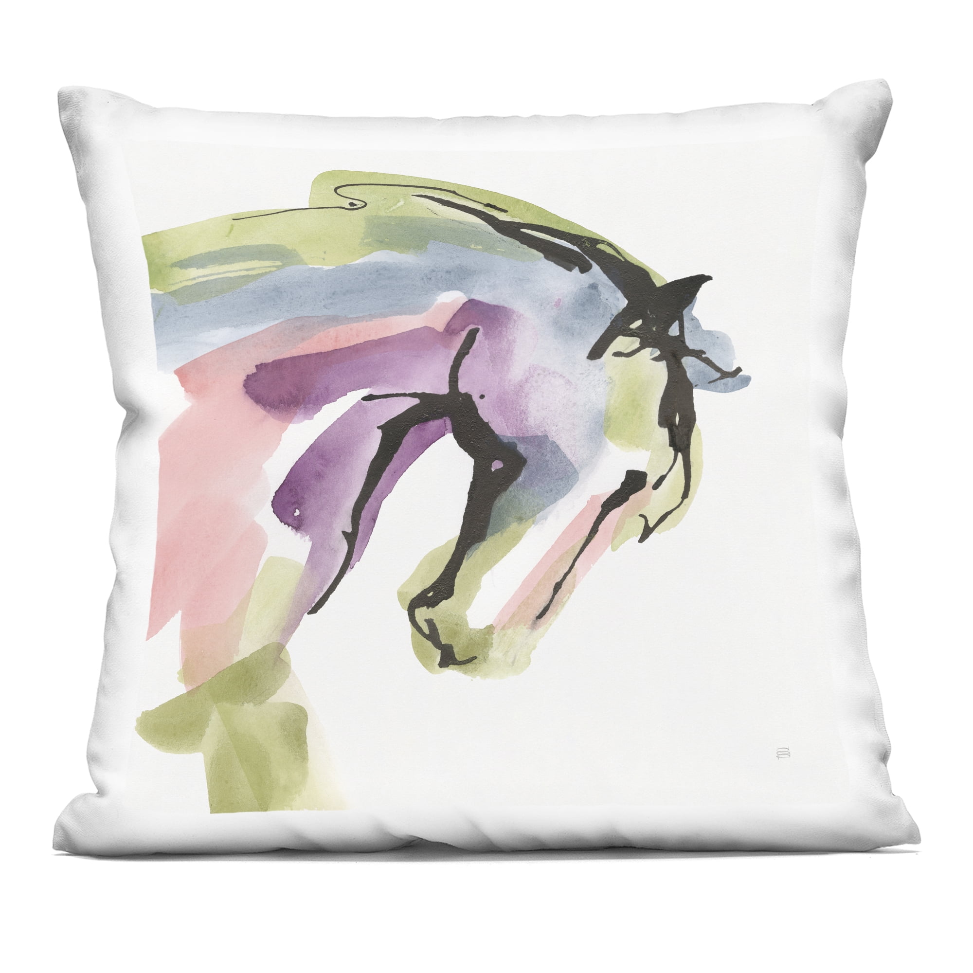 Stupell Industries Brushstroke Horse in Motion Decorative Printed Throw Pillow, design by Chris Paschke, 18 x 7 x 18