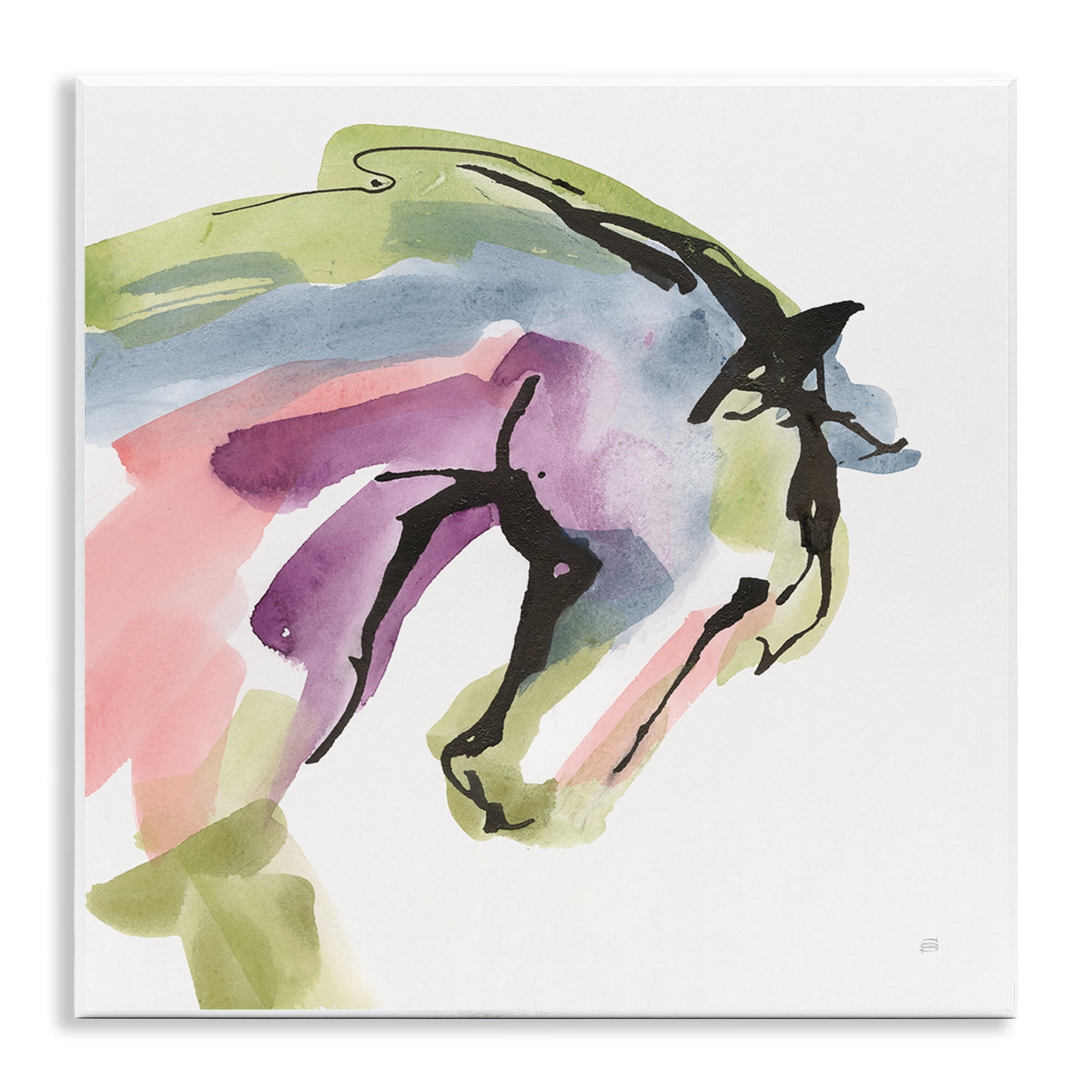 Stupell Industries Brushstroke Horse in Motion Wall Plaque Art, design by Chris Paschke