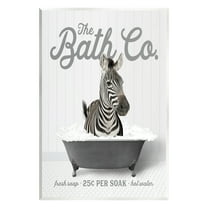 Stupell Industries Bubble Bath Zebra Animals & Insects Painting Unframed Art Print Wall Art, 10 x 15