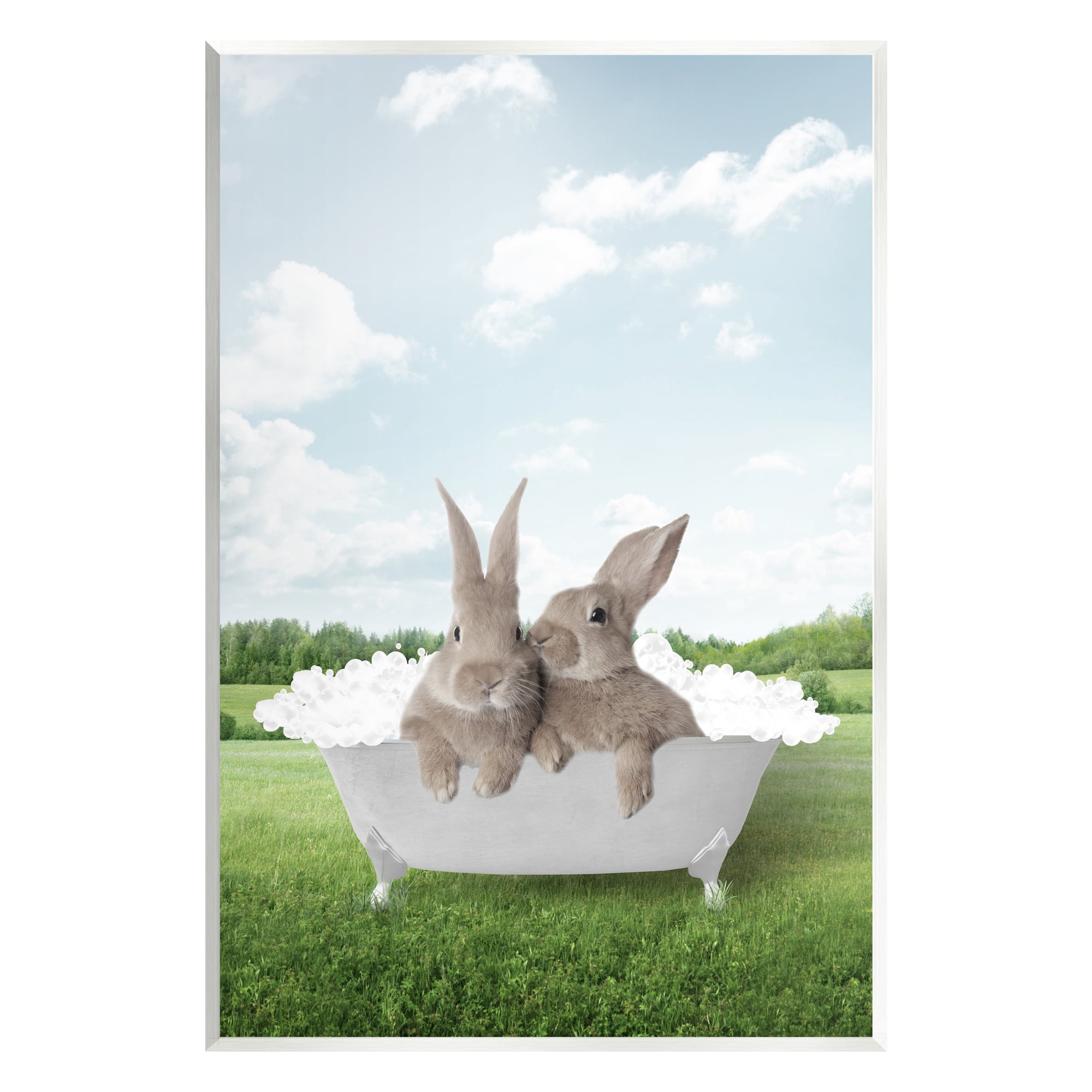Stupell Industries Bubble Bath in Field Nature Painting Unframed Art Print Wall Art, 10 x 15