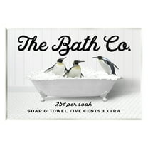 Stupell Industries Bubble Bathtub Penguins Animals & Insects Painting Unframed Art Print Wall Art, 15 x 10