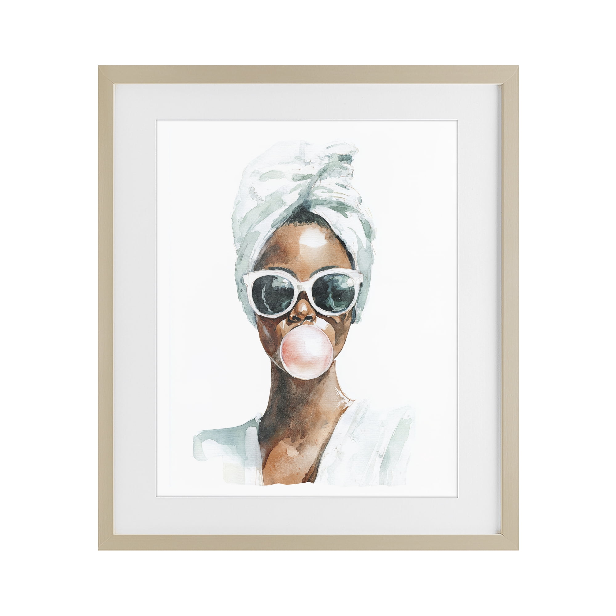 Stupell Industries Bubble Reverie Female Birch Framed Print Under Glass, design by Svetlana Aleynikova