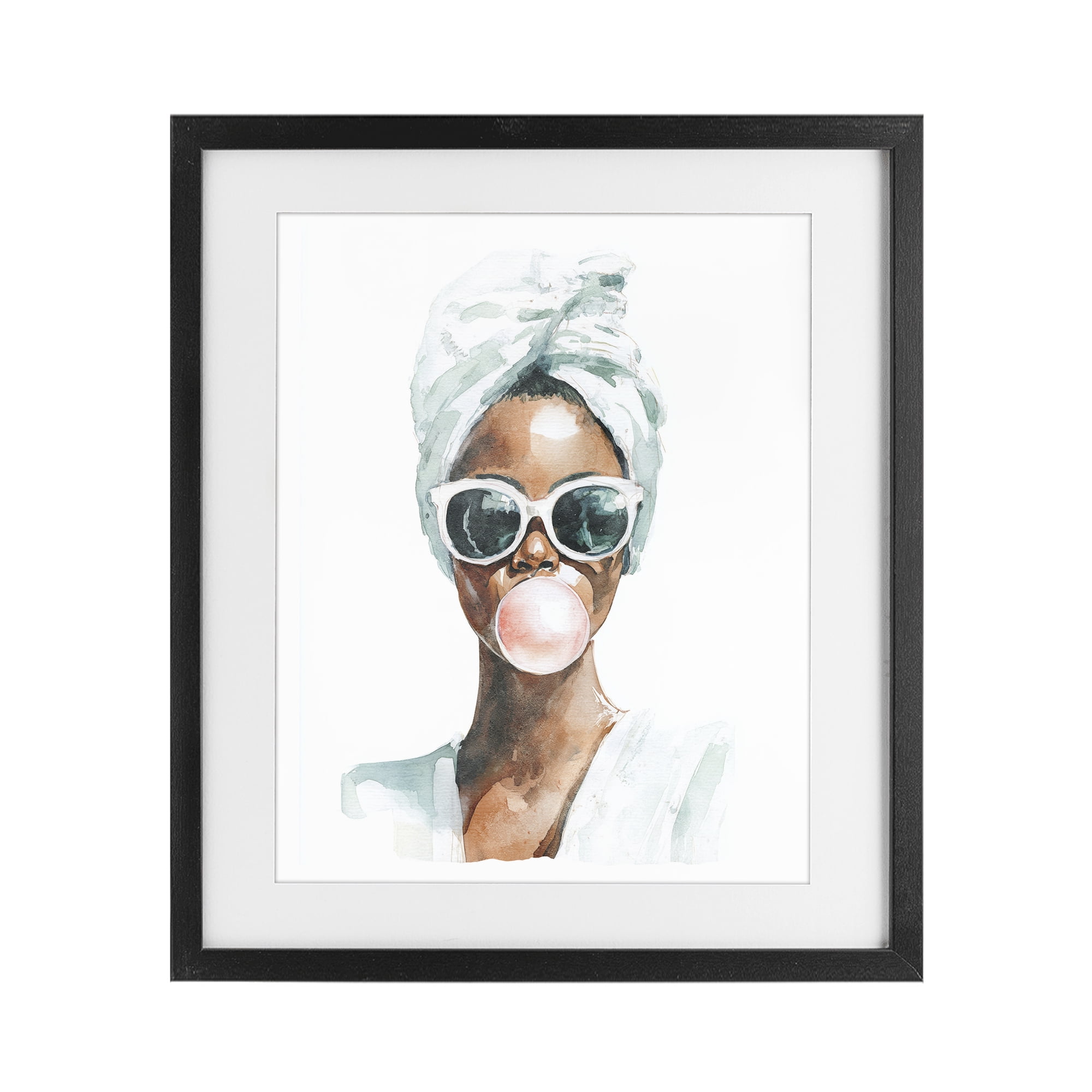 Stupell Industries Bubble Reverie Female Black Framed Print Under Glass, design by Svetlana Aleynikova
