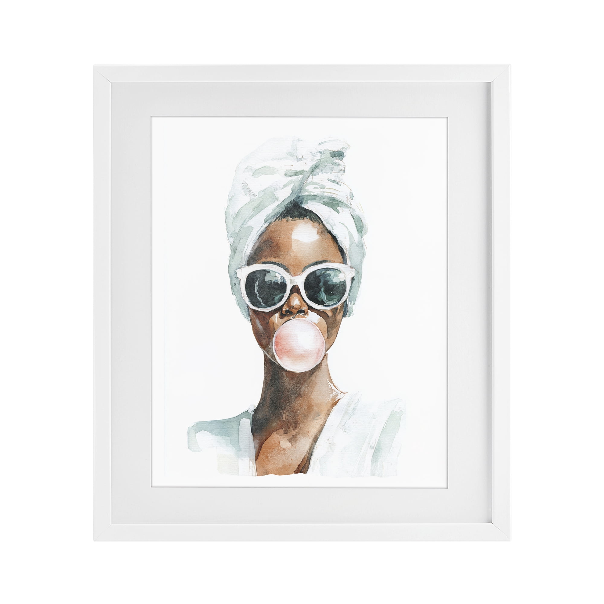 Stupell Industries Bubble Reverie Female White Framed Print Under Glass, design by Svetlana Aleynikova