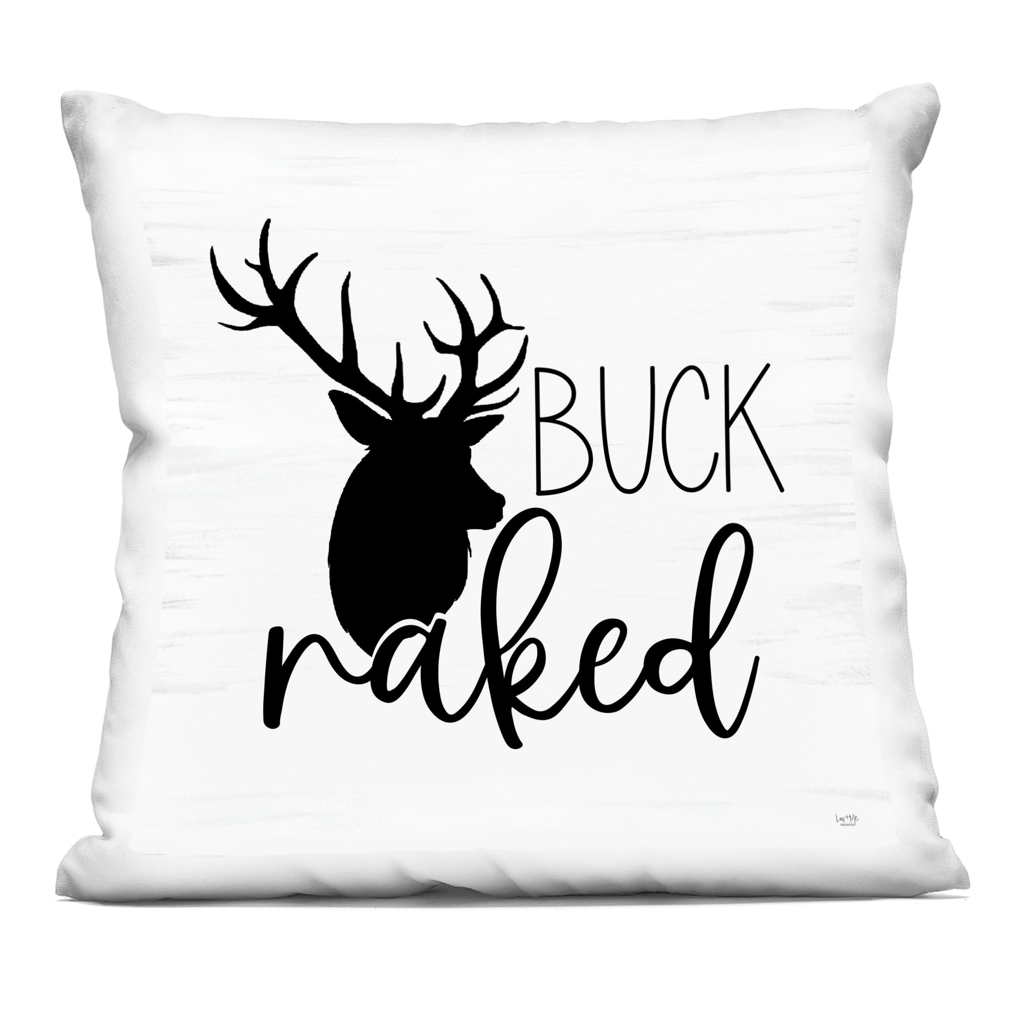 Stupell Industries Buck Naked Silhouette Decorative Printed Throw Pillow, design by Lux + Me Designs