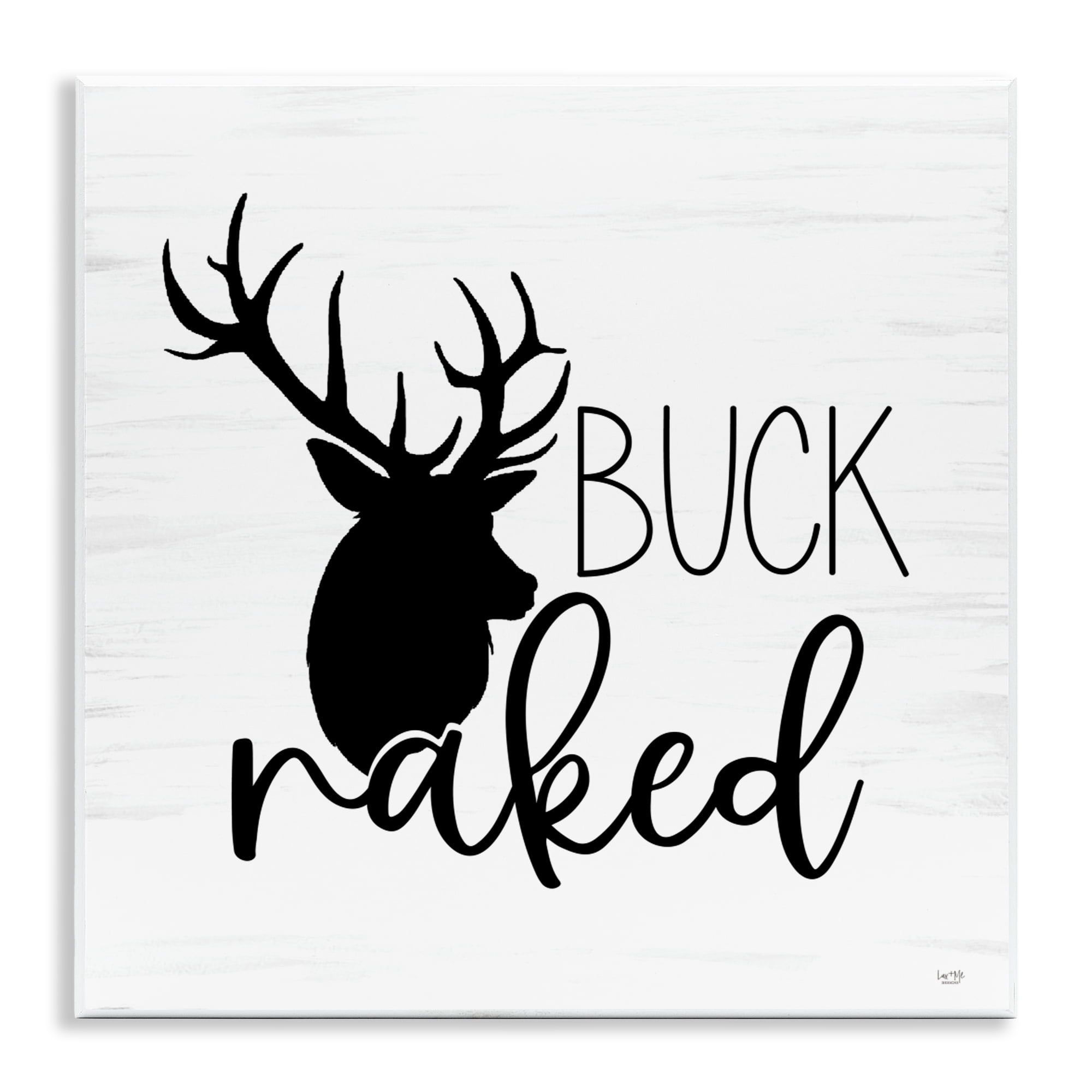 Stupell Industries Buck Naked Silhouette Wall Plaque Art, design by Lux + Me Designs