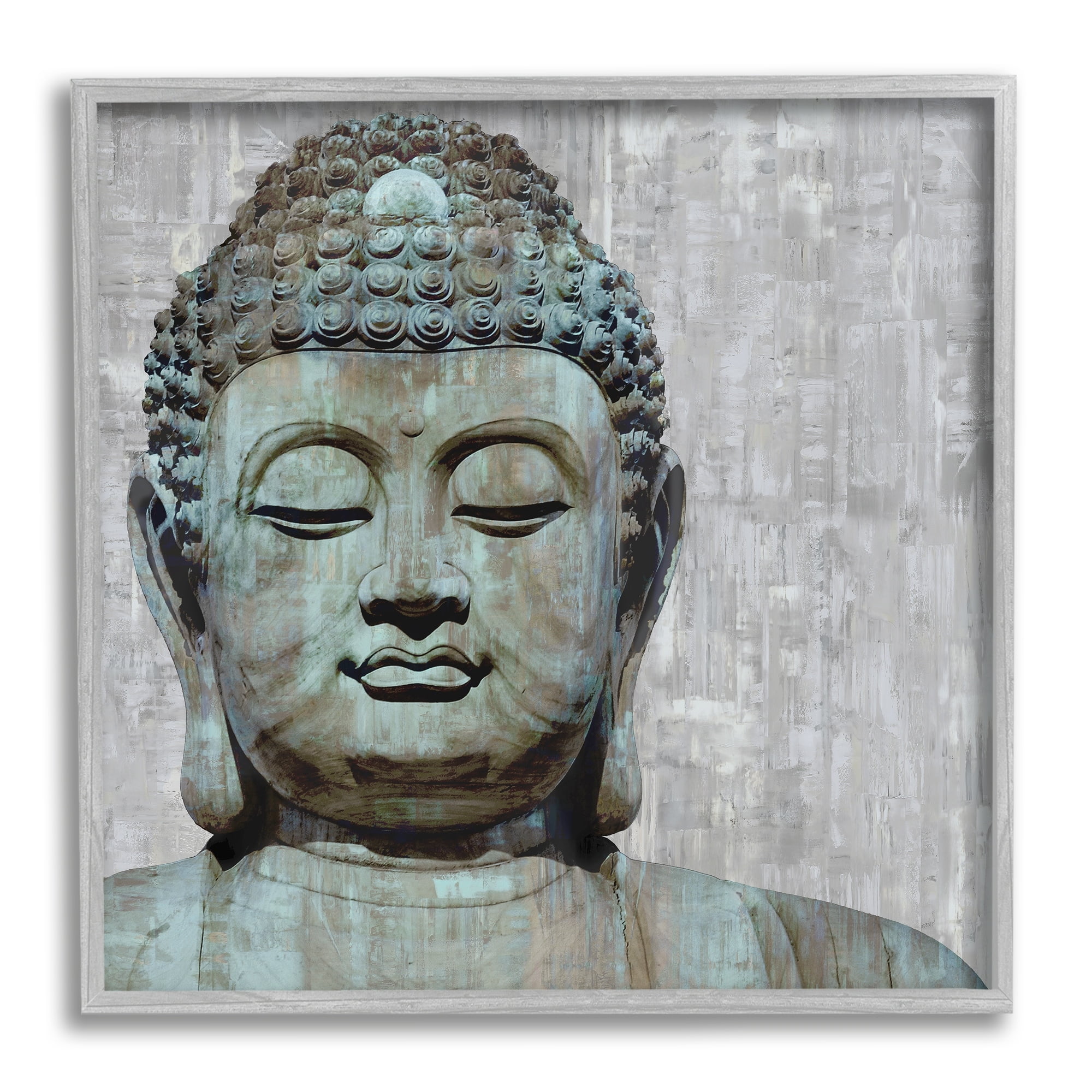 Stupell Industries Buddha Meditating Figure Closed Eyes Concentration, 12 x 12,Design by Tom Bray