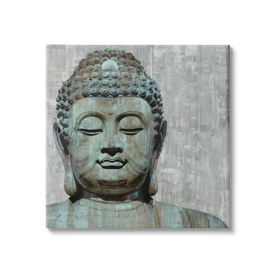 Stupell Industries Buddha Meditating Figure Closed Eyes Concentration, 24 x 24,Design by Tom Bray