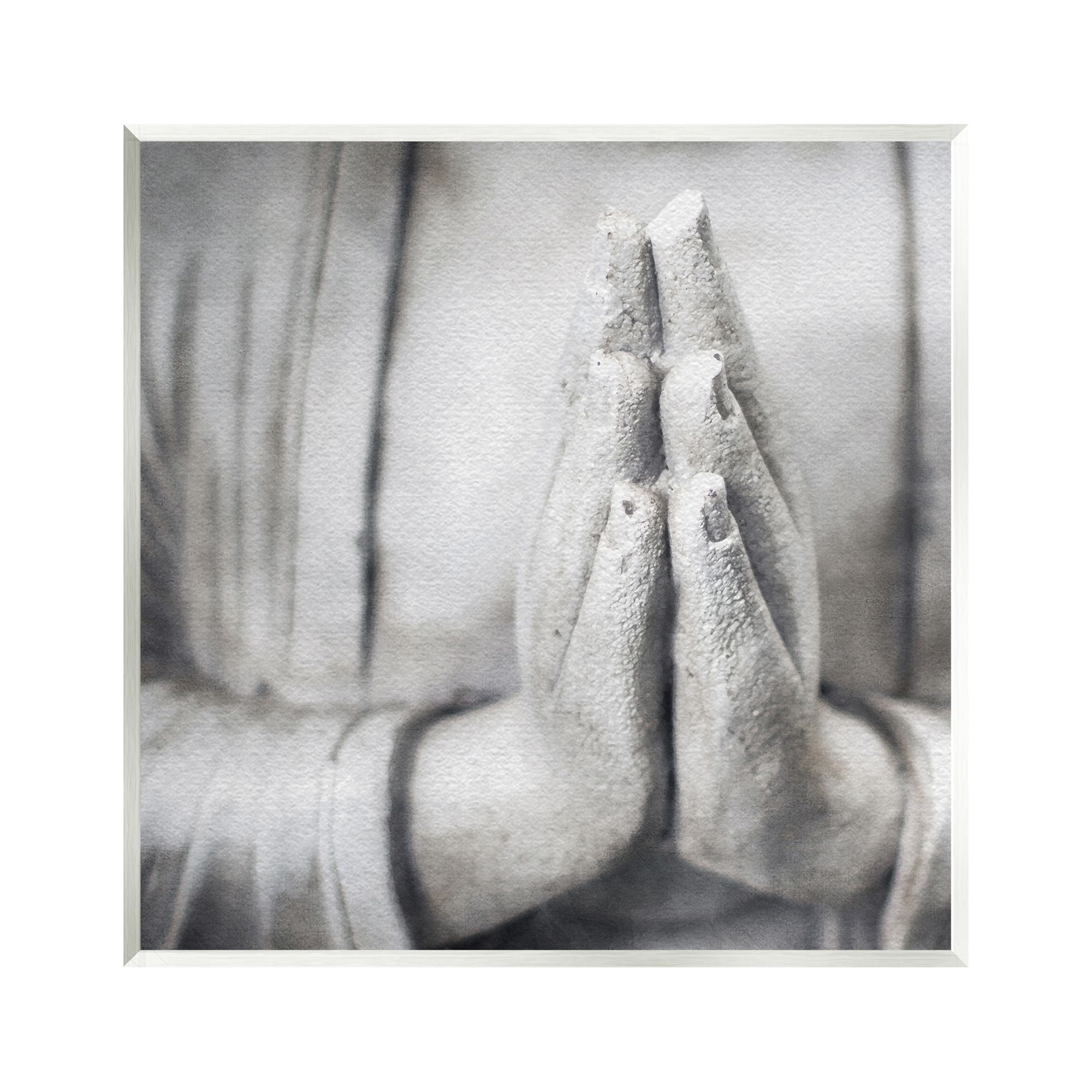 Stupell Industries Buddha Prayer Hands Figurative Photography Unframed Art Print Wall Art, 12 x 12