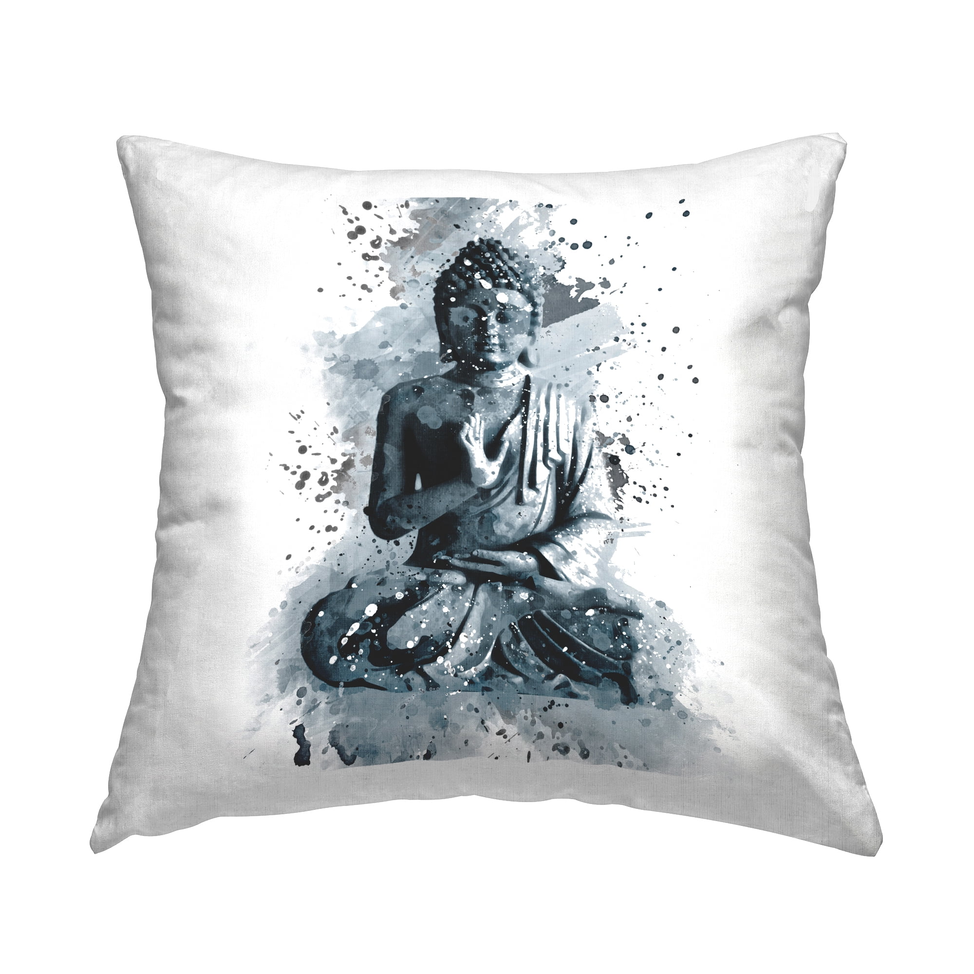 Stupell Industries Buddha Spiritual Zen Portrait Square Decorative Printed Throw Pillow Design By Artsy Sally, 18 x 18