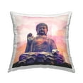 thumbnail image 1 of Stupell Industries Buddha Statue Pink Landscape Square Decorative Printed Throw Pillow Design By NirvanaDesigns, 18 x 18, 1 of 6