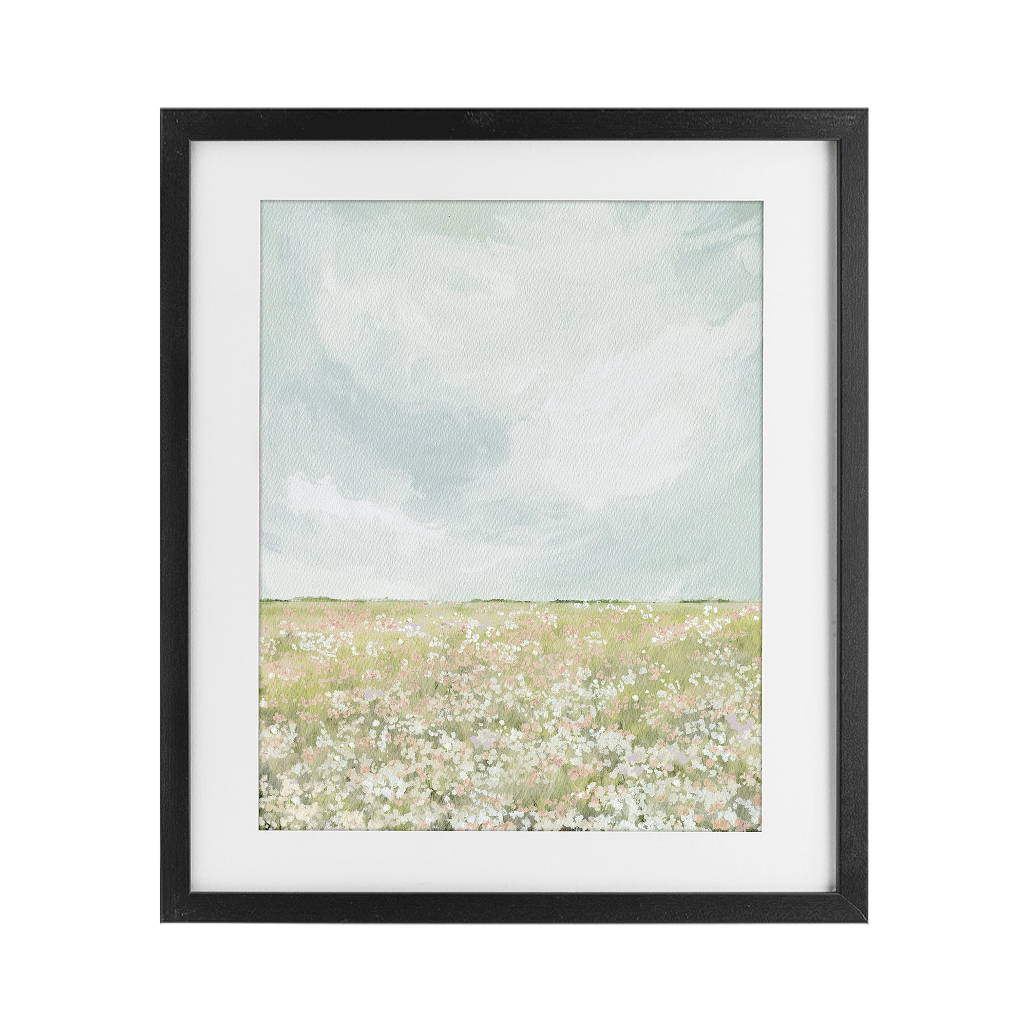 Stupell Industries Budding Field In Spring Black Framed Print Under Glass, design by Leah Straatsma