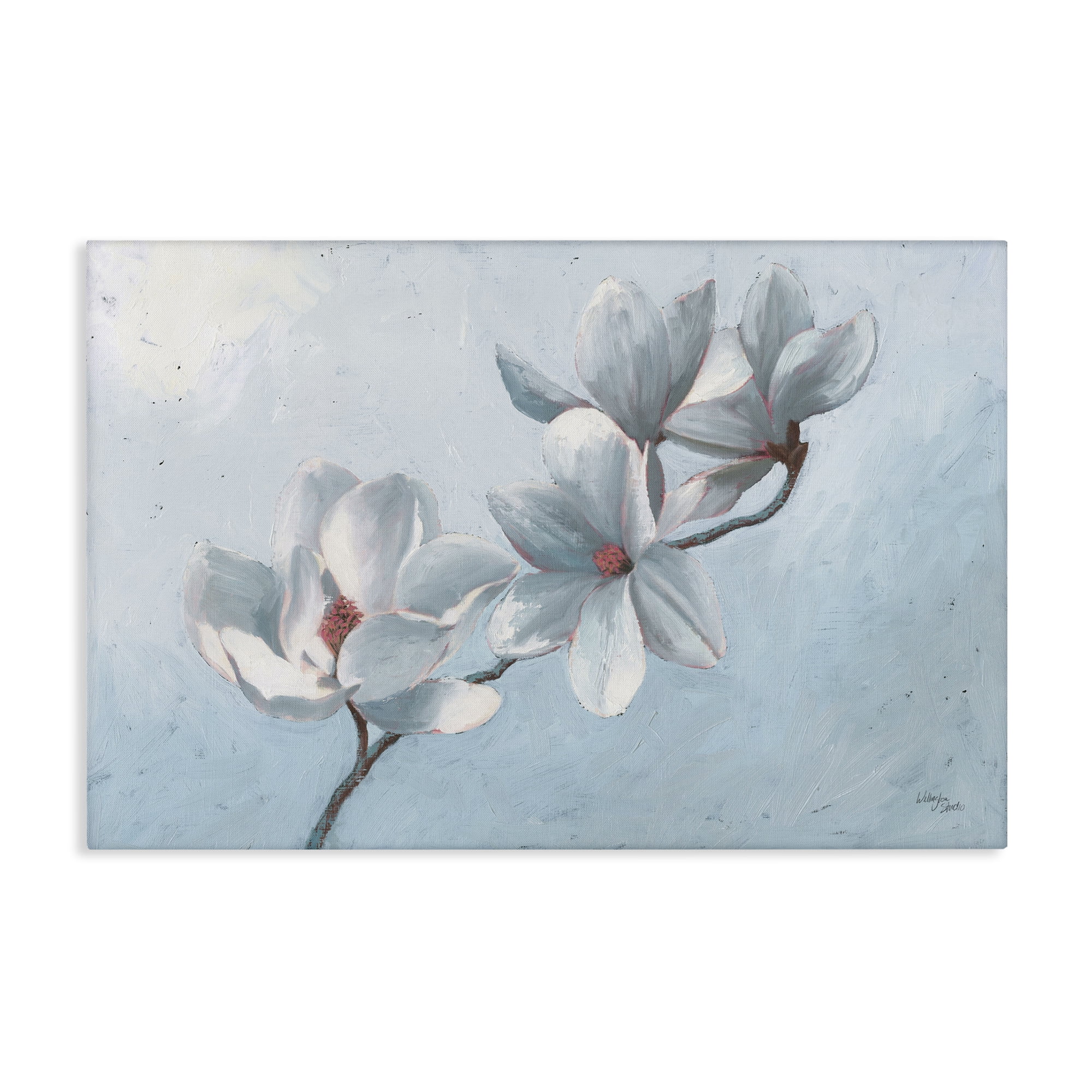 Stupell Industries Budding Magnolia Blooms Botanical & Floral Painting Gallery Wrapped Canvas Art Print Wall Art, 24 x 16