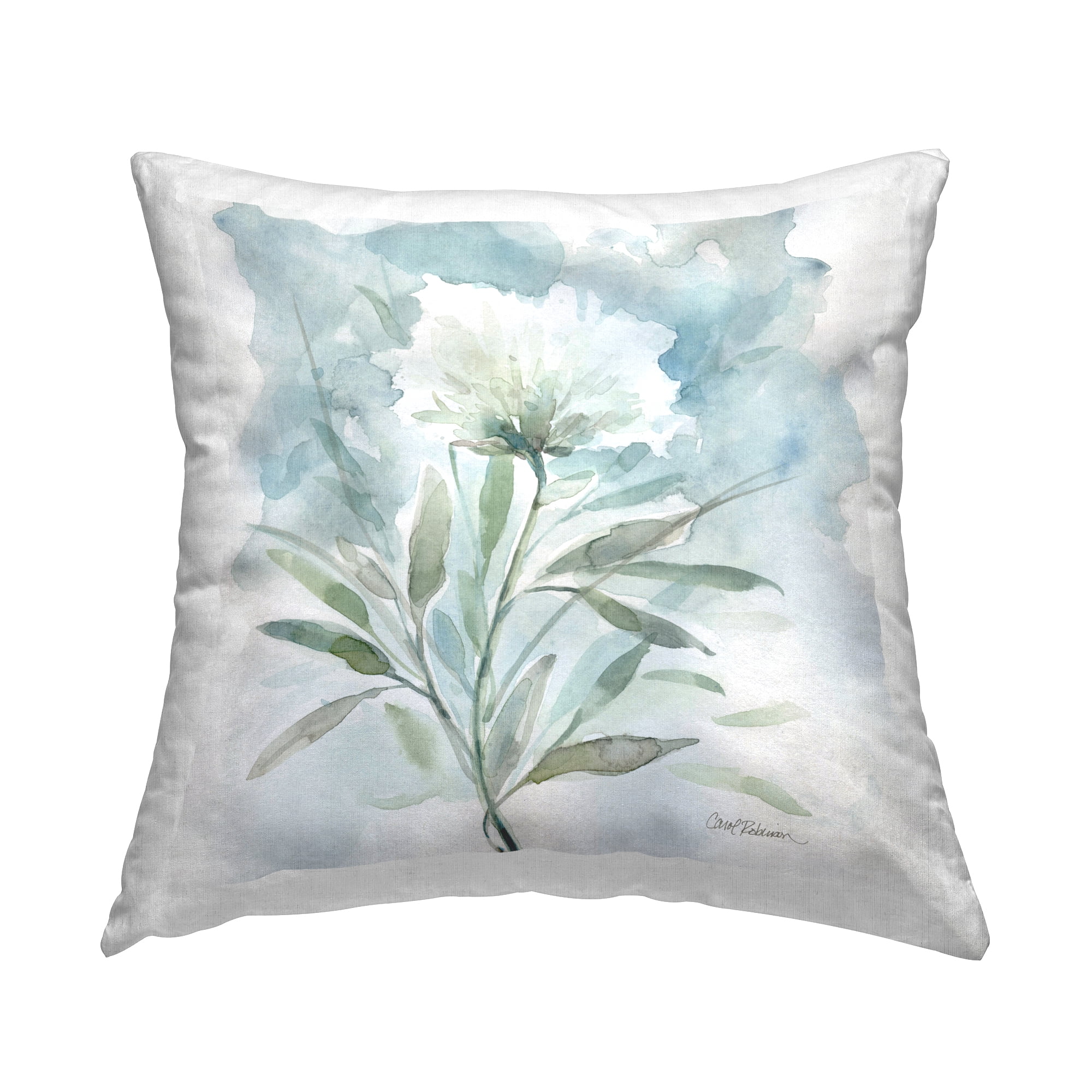 Stupell Industries Budding Thistle Bloom Decorative Printed Throw Pillow Design by Carol Robinson.