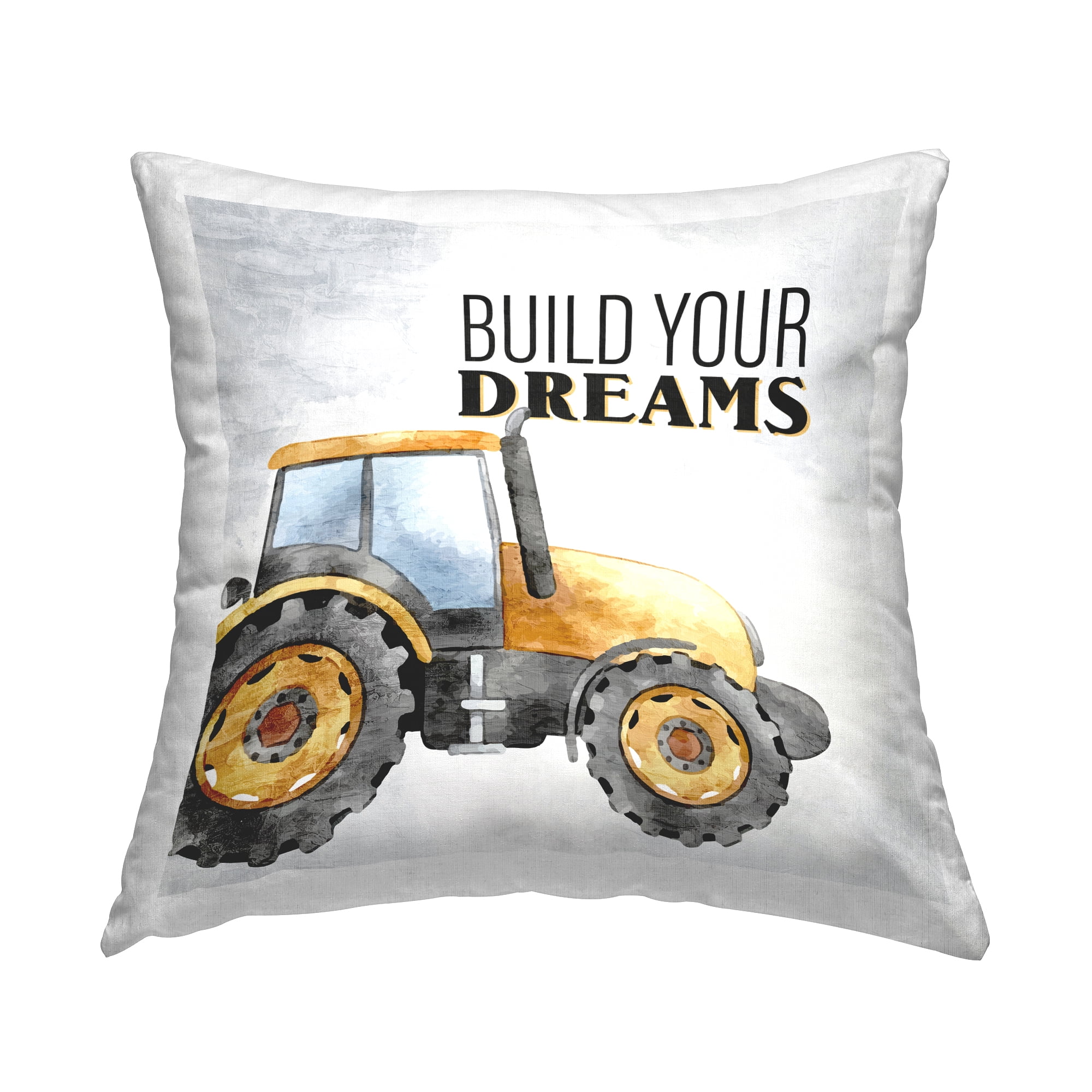 Stupell Industries Build Your Dreams Phrase Decorative Printed Throw Pillow Design by Kim Allen.