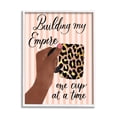 thumbnail image 1 of Stupell Industries Building My Empire Leopard Coffee Mug Motivational Phrase,16 x 20, Design by Hey Bre! Creative Studio, 1 of 5
