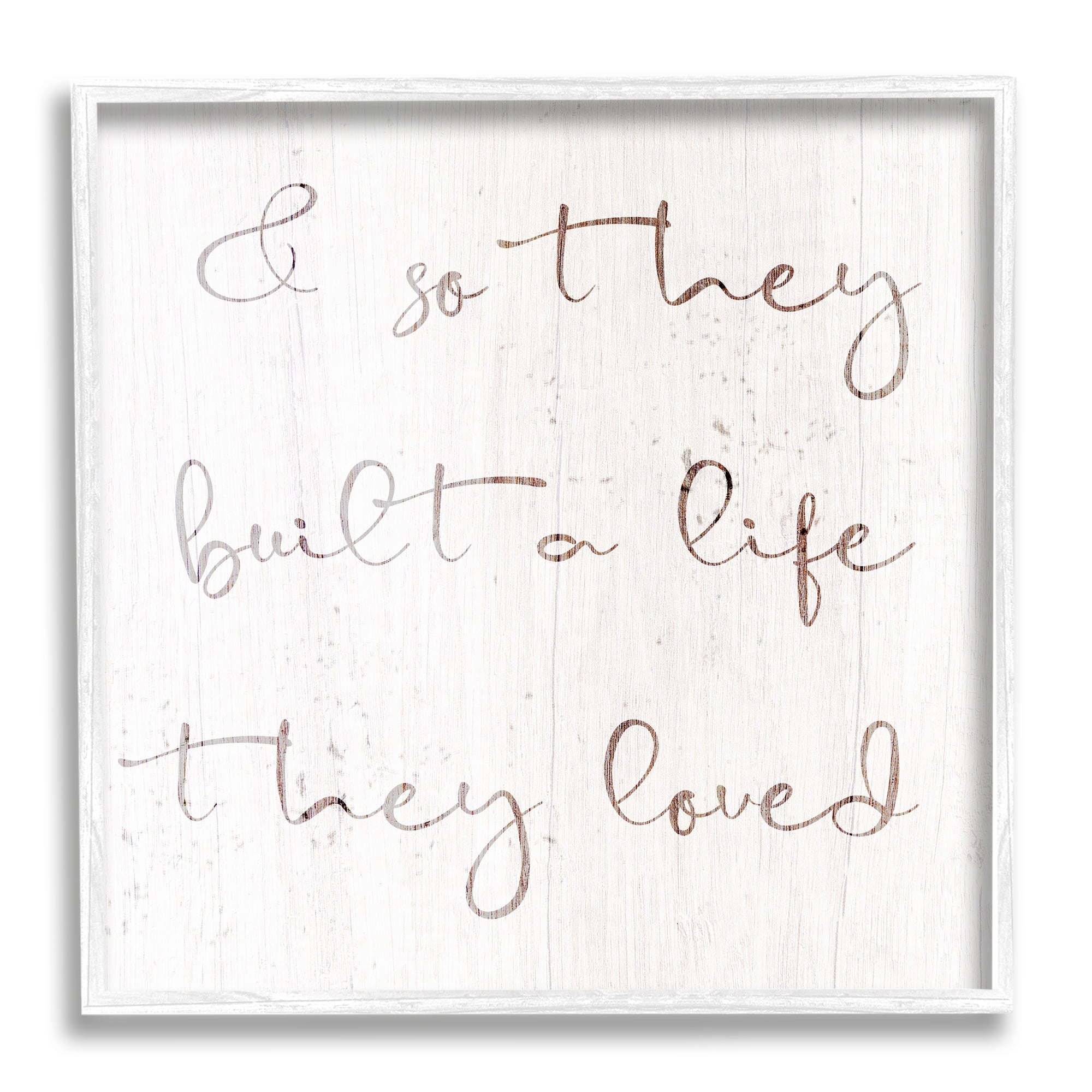 Stupell Industries Built A Life They Loved Romance Inspirational Painting White Framed Art Print Wall Art