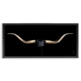 thumbnail image 1 of Stupell Industries Bull Horns Shadow Animal Painting Animals & Insects Painting Black Floater Framed Canvas Art Print Wall Art, 25 x 11, 1 of 9