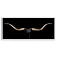 Stupell Industries Bull Horns Shadow Animal Painting Animals & Insects