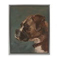 thumbnail image 1 of Stupell Industries Bulldog Gazing Portrait Animals & Insects Painting Gray Floater Framed Canvas Art Print Wall Art, 17 x 21, 1 of 10