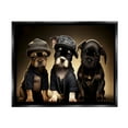 thumbnail image 1 of Stupell Industries Bulldog Puppies Urban Outfits Animals & Insects Painting Black Floater Framed Art Print Wall Art, 1 of 6