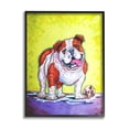 thumbnail image 1 of Stupell Industries Bulldog with Baseball Animals & Insects Painting Black Framed Art Print Wall Art, 11 x 14, 1 of 8