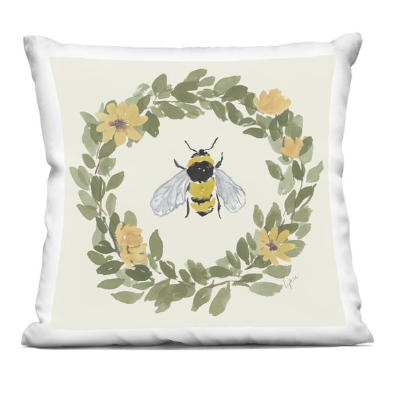 Stupell Industries Bumble Bee Celebration Decorative Printed Throw Pillow, design by Lucille Price