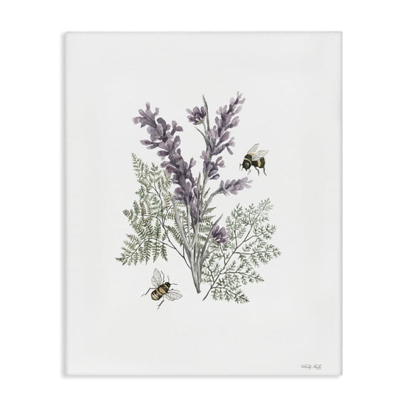 Stupell Industries Farmhouse Bumble Bees & Lavender Canvas Art, 24 x 30, by Cindy Jacobs