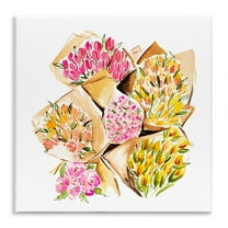 Stupell Industries Bundle of Bouquets Botanical & Floral Painting Unframed Art Print Wall Art, 12 x 12
