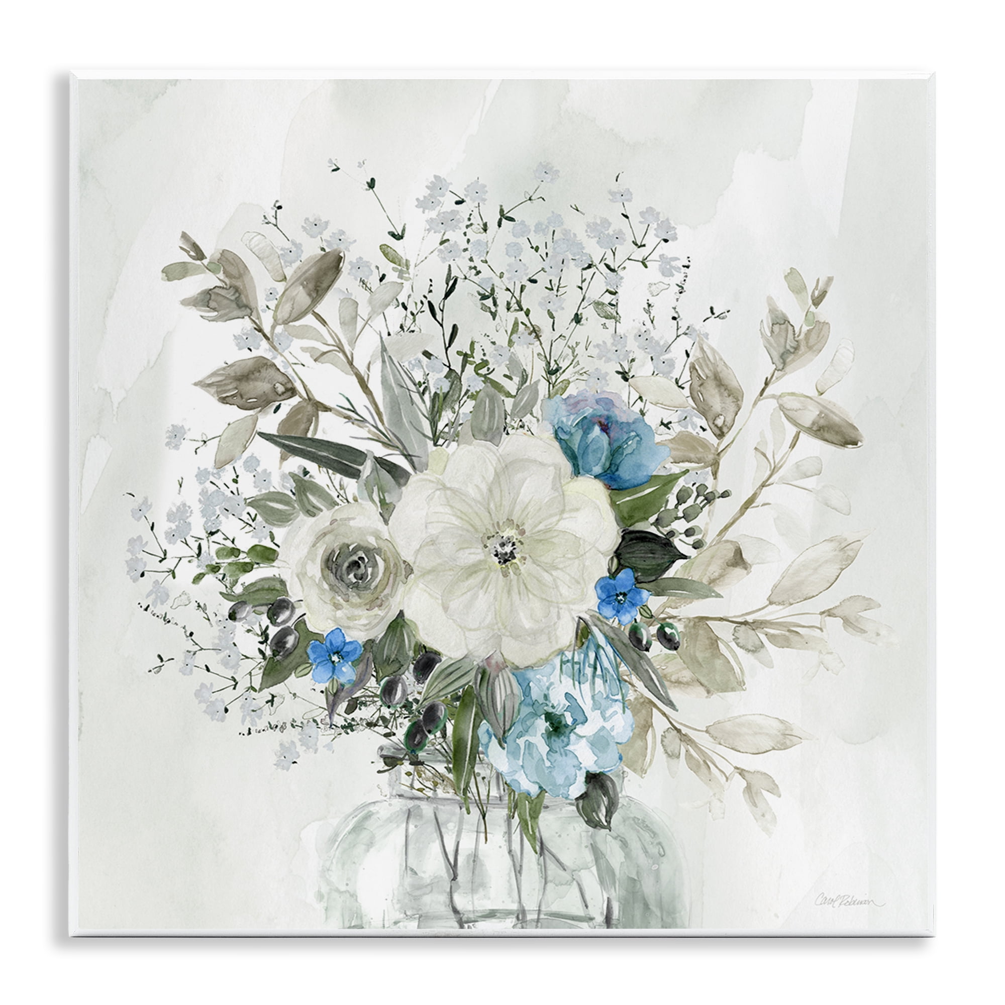 Stupell Industries Bundle of Country Florals Plants & Flowers Painting Unframed Art Print Wall Art, 12 x 12