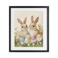 thumbnail image 1 of Stupell Industries Cottage Bunnies with Painted Easter Eggs Black Framed Print Under Glass, 17 x 21, by The Prints Vibe, 1 of 8
