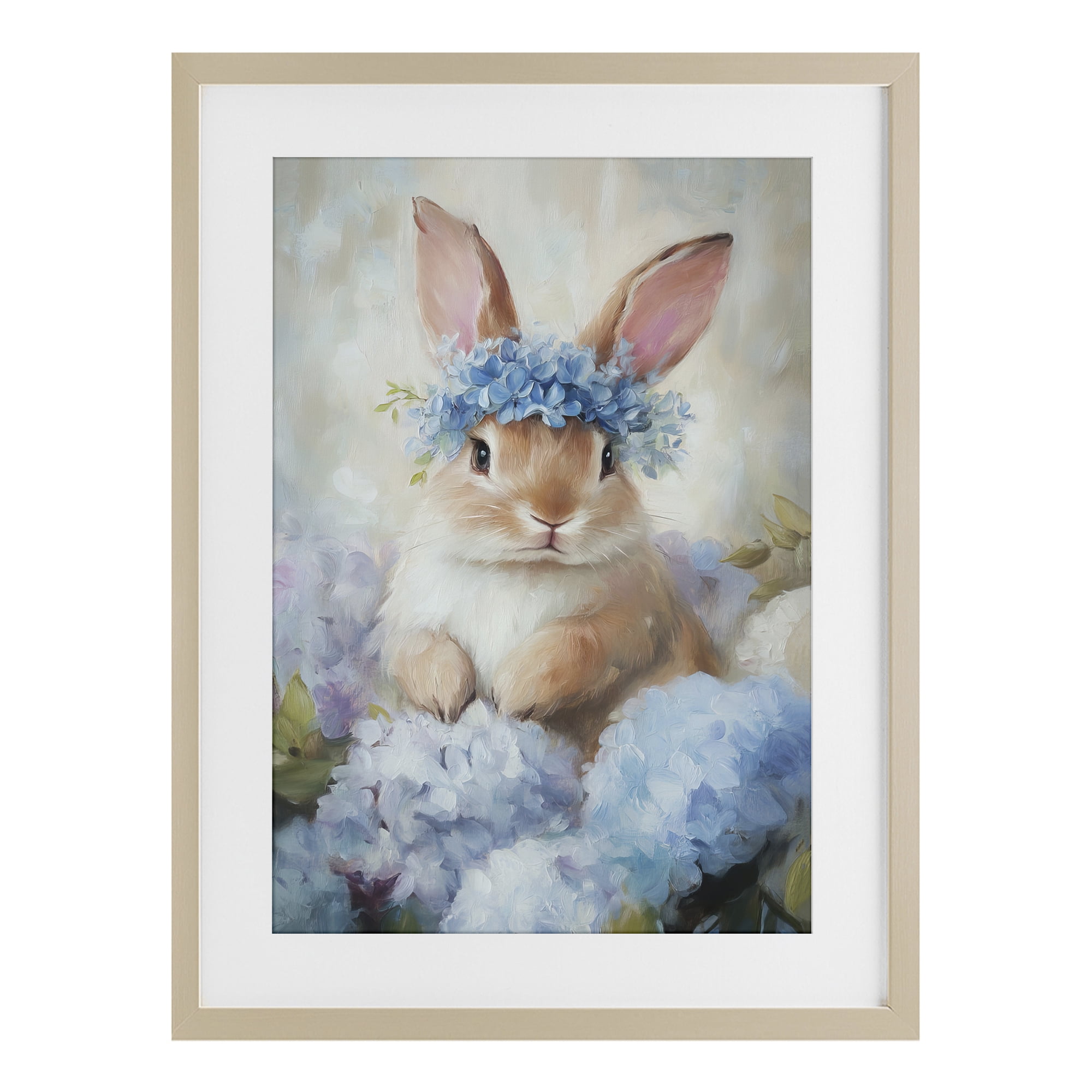Stupell Industries Bunny In The Blossoms Birch Framed Print Under Glass, design by Tina LeCour