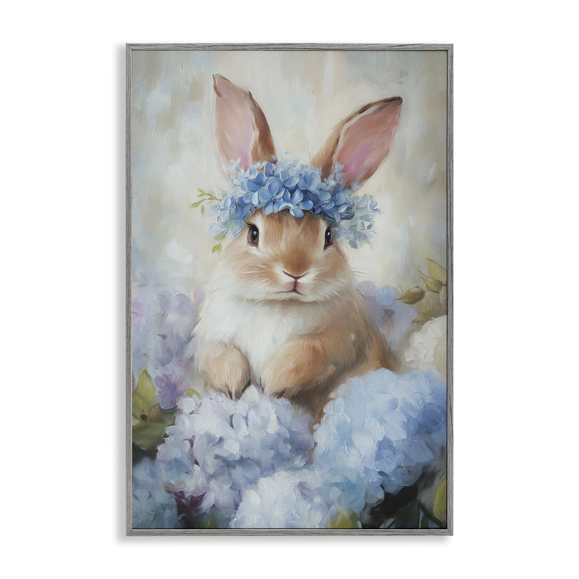 Stupell Industries Bunny In The Blossoms Gray Framed Giclee Art, design by Tina LeCour