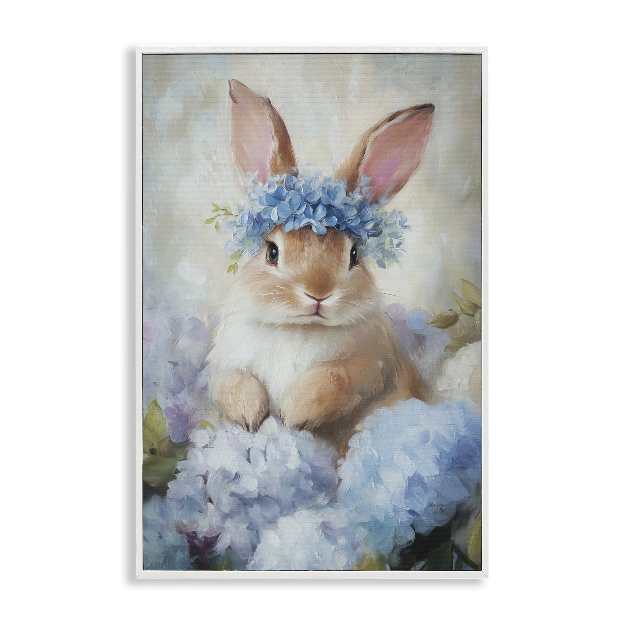 Stupell Industries Bunny In The Blossoms White Framed Giclee Art, design by Tina LeCour