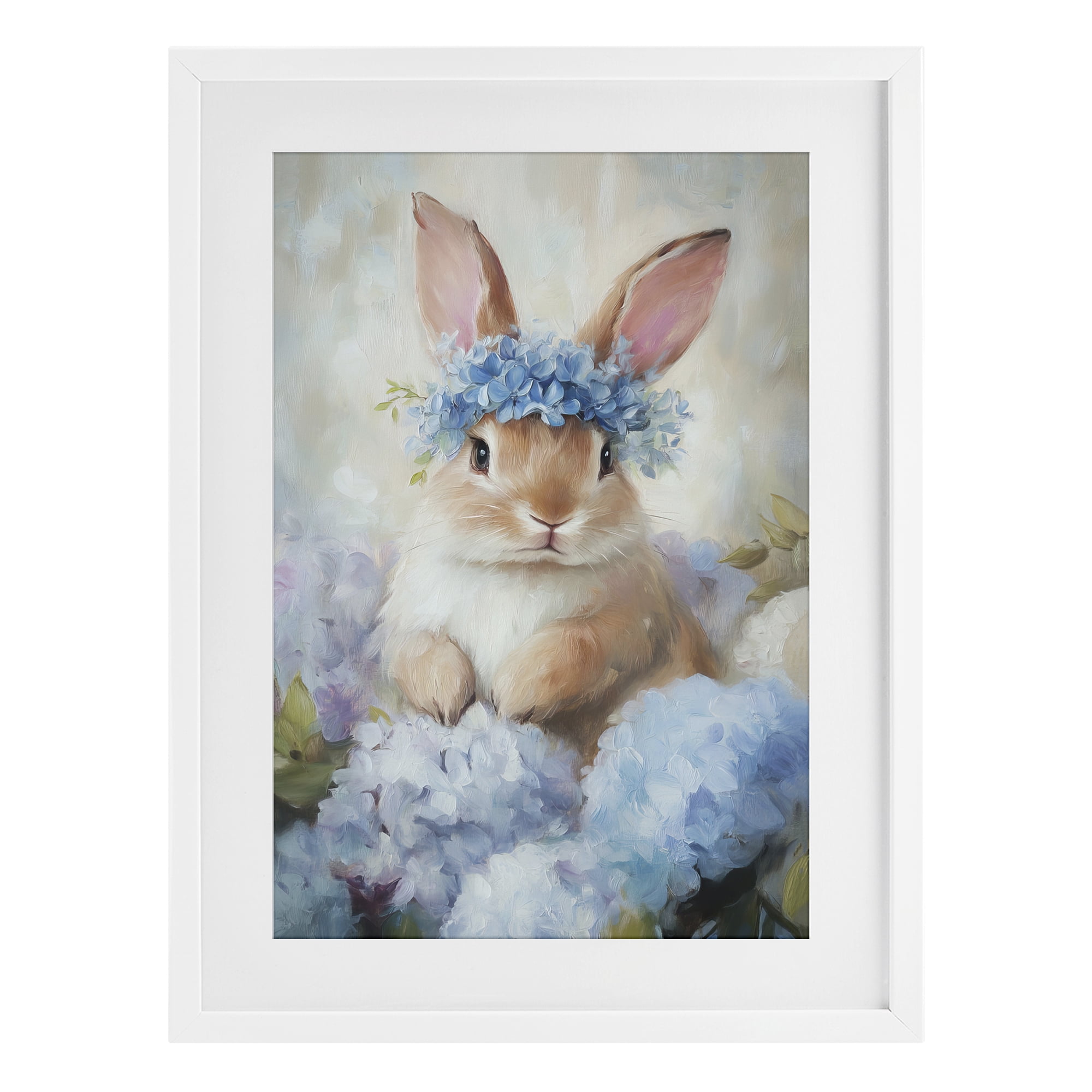 Stupell Industries Bunny In The Blossoms White Framed Print Under Glass, design by Tina LeCour