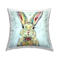 thumbnail image 1 of Stupell Industries Bunny Rabbit Animal Portrait Printed Throw Pillow Design by Jen Seeley, 1 of 6