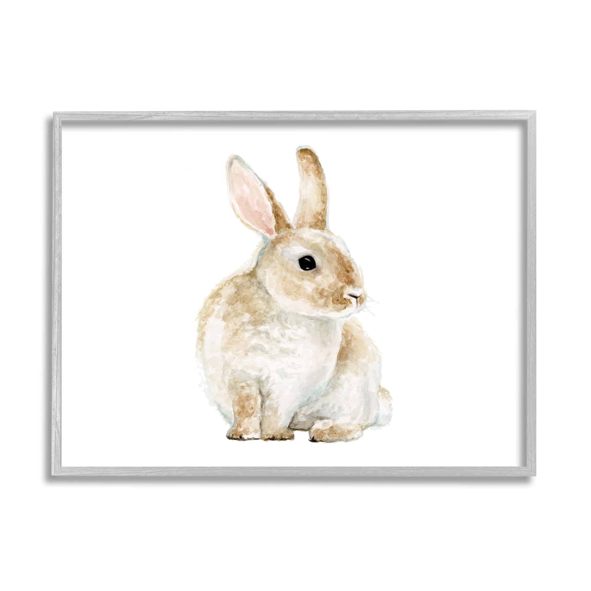 Stupell Industries Bunny Rabbit Watercolor Portrait Kids' Nursery Animal, 20 x 16,Design by Fox Hollow Studios