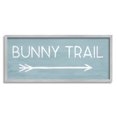 thumbnail image 1 of Stupell Industries Bunny Trail Arrow Pointing Right Typography Painting Gray Framed Art Print Wall Art, 30 x 13, 1 of 8