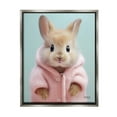 thumbnail image 1 of Stupell Industries Bunny in Cozy Sweater Animals & Insects Painting Gray Floater Framed Canvas Art Print Wall Art, 25 x 31, 1 of 10
