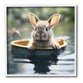 thumbnail image 1 of Stupell Industries Bunny in Garden Pond Animals & Insects Painting White Framed Art Print Wall Art, 12 x 12, 1 of 9
